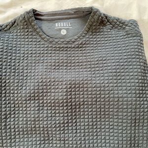 No Bull quilted crew pullover, size L, dark shadow